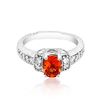 Image 1 : 1.07CT NATURAL SPESSARTITE 14K WHITE GOLD RING