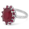 Image 2 : 8.1ct Ruby 14 K White Gold Ring