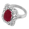 Image 2 : 5.39ct Ruby 14 K White Gold Ring