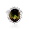 Image 1 : 7.80CT NATURAL TOURMALINE 14K WHITE GOLD RING