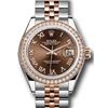 Image 1 : Rolex Datejust 28MM SS/RG with Diamond Bezel Model # 279381