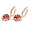 Image 2 : 4.57ct Ruby 14 K Rose Gold Earrings