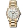 Image 1 : Rolex 36MM Day Date YG with Diamond Bezel Model # 128348