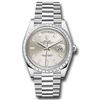 Image 1 : Rolex Day Date Platinum with Baguette Bezel Model # 228396TBR