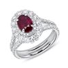 Image 2 : 1.51ct NATURAL Ruby 18K White Gold Ring