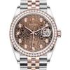 Image 1 : Rolex 36MM Datejust SS/RG With Diamond Bezel Model # 126281RBR