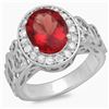 Image 1 : 2.08ct Ruby 14 K White  Gold Ring