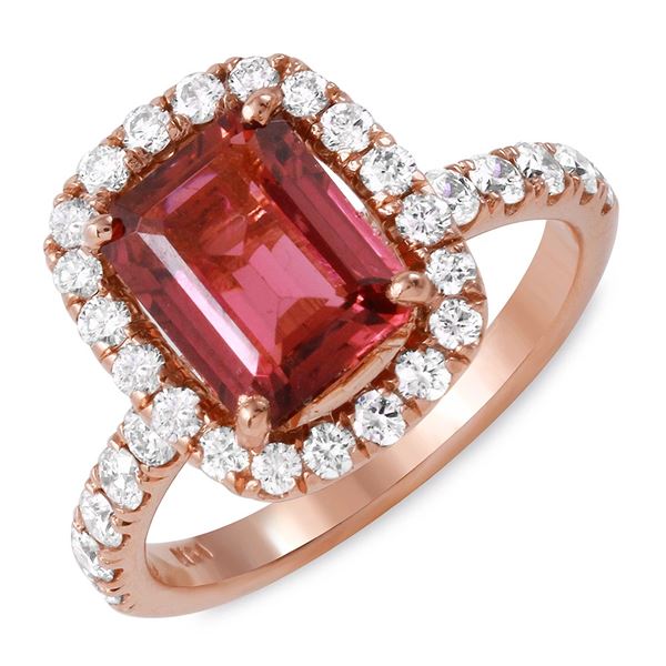 2.11ct Pink Tourmaline 14 K Rose Gold Ring