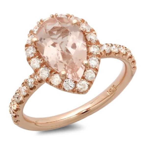 1.69ct Morganite 14 K Rose Gold Ring