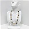 Image 1 : 12-14mm South Sea and Tahitian Multicolor Round/Near-Round Pearl Necklace with Gold Clasp