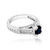 Image 2 : 1.03CT NATURAL CEYLON BLUE SAPPHIRE 14K W/G RING