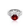 Image 1 : 3.90CT NATURAL MALAYA GARNET 18K W/G RING