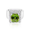 Image 1 : 3.80CT NATURAL BURMA PERIDOT 14K W/G RING