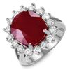 Image 1 : 10.75ct Ruby 14 K White Gold Ring