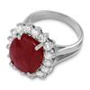 Image 2 : 10.75ct Ruby 14 K White Gold Ring