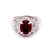 Image 1 : 2.83ct Natural Ruby 14K White Gold Ring