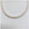 Image 3 : 8.5-9mm Akoya Pink Overtones Round Pearl Necklace with Gold Clasp