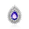 Image 1 : 4.32CT NATURAL TANZANITE 14K WHITE GOLD RING