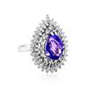 Image 2 : 4.32CT NATURAL TANZANITE 14K WHITE GOLD RING