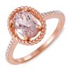 Image 1 : 1.41ct Morganite 14 K Rose Gold Ring