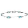 5.54ct Apatite 14 K White Gold Bracelets
