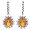 9.78ct Citrine 14 K White  Gold Earrings