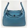 Hermes Blue Jean Clemence leather Lindy Bag