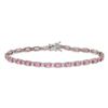 6.43ct Pink Sapphire 14 K White Gold Bangles