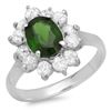 1.37ct Chrome diopside 14 K White  Gold Ring
