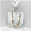 13-15mm South Sea White and Golden Near-Round Necklace with Gold Clasp