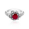 Image 1 : 1.01ct NATURAL Ruby 14K White Gold Ring