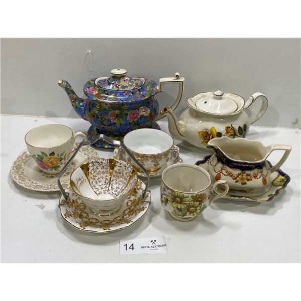 Miscellaneous Tea Cups, Saucers, Teapots