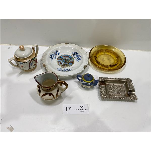 Assortment Of Ashtrays, And Homeware Items