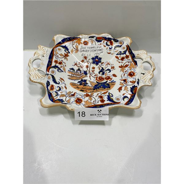 200 Year Old Gawdy Ironstone Decorative Plate
