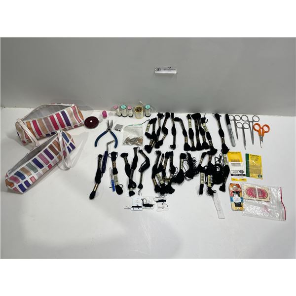 Assortment Of Sewing Supplies