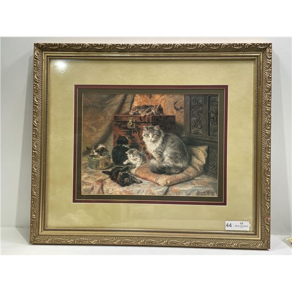 Henriette Ronner-Knip 1899 Original Victorian Cat Painting 27L x 23W