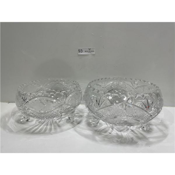 2 Crystal Fruit Bowls