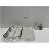 Image 1 : Glass Trays, And Salt And Pepper Shakers