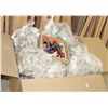 LARGE BOX OF PLASTIC CABINET HANDLES AND KNOBS