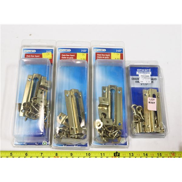 LOT OF MULTIPLE CHAIN DOOR GUARD