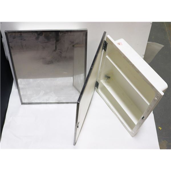 X2 MEDICINE CABINET  WITH MIRROR 16"X20"