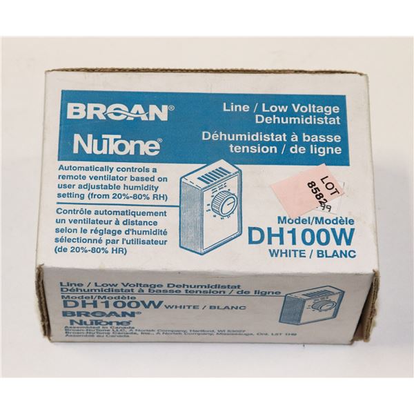 LOW VOLTAGE DEHUMIDISTAT BROAN MOD. DH100W WHITE