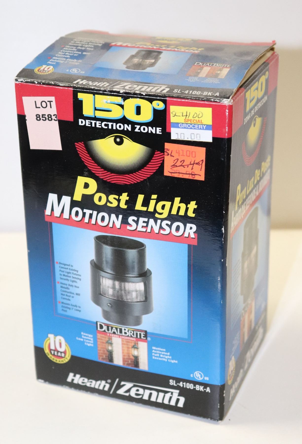 POST LIGHT MOTION SENSOR 150 DETECTION ZONE