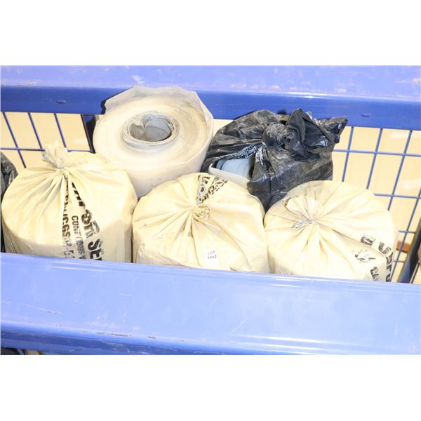 LARGE LOT OF PLASTIC WRAPS