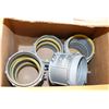 Image 1 : BOX OF SEVERAL 4" METAL PIPE ENDS