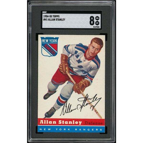 1954-55 Topps #41 Allan Stanley (SGC 8)