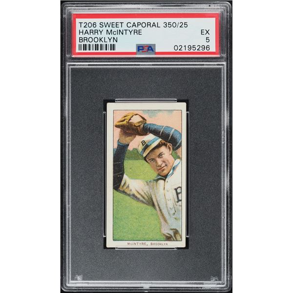 1909-11 T206 #324 Harry McIntyre (Brooklyn) (PSA 5)