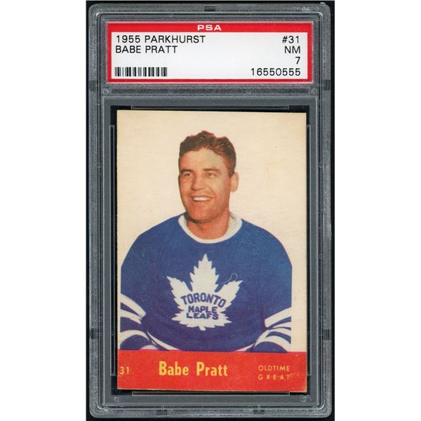 1955-56 Parkhurst #31 Babe Pratt OTG (PSA 7)