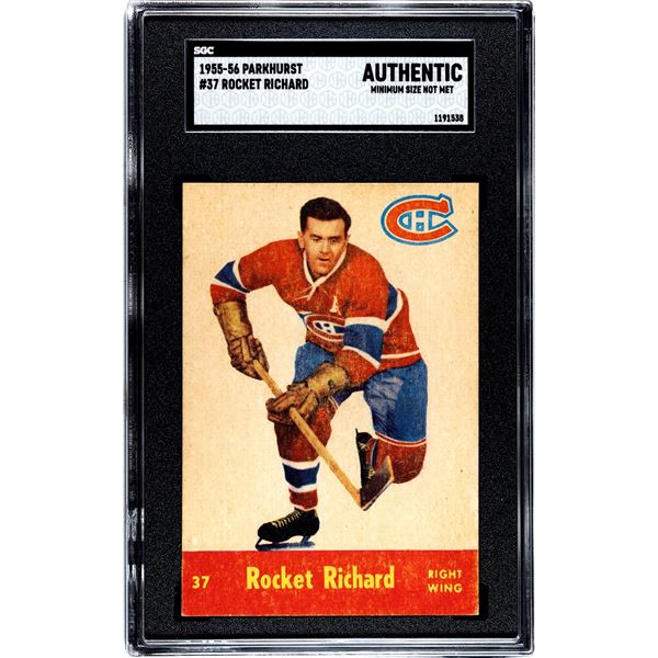 1955-56 Parkhurst #37 Rocket Richard (SGC Authentic)