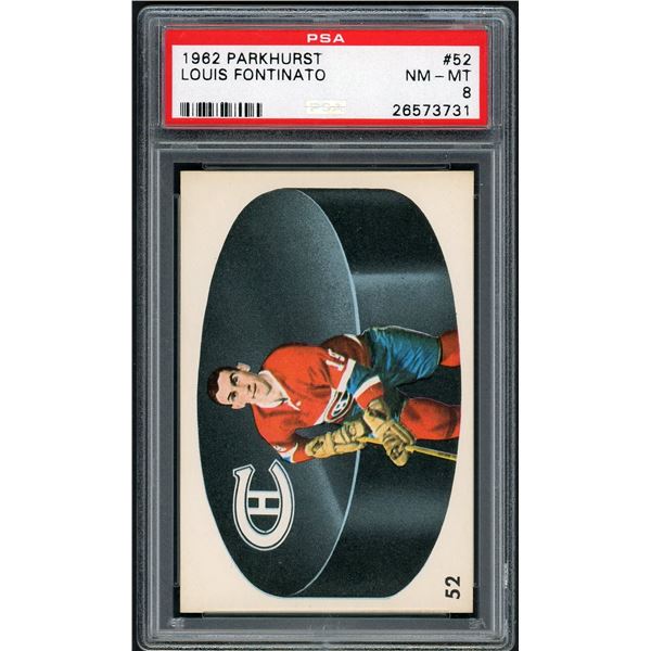1962-63 Parkhurst #52 Lou Fontinato (PSA 8)